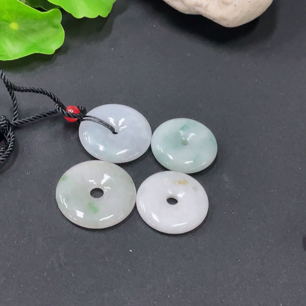 F31691362 Jadeite Peace Pendant with Non-A Grade Beads