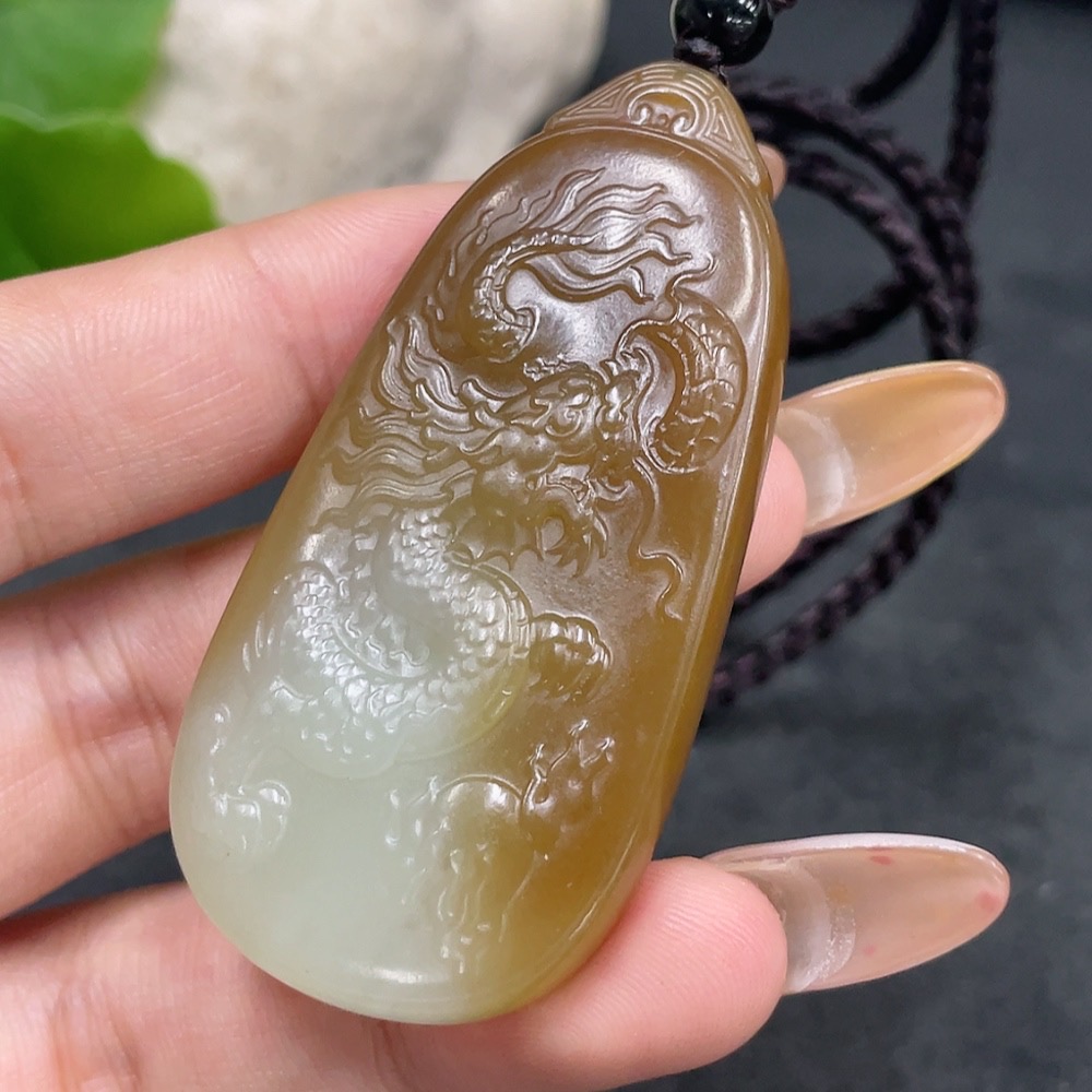 H32778166 Hetian Jade Pendant Guan Gong Total Weight Approx. (Including Rope) 36.1g