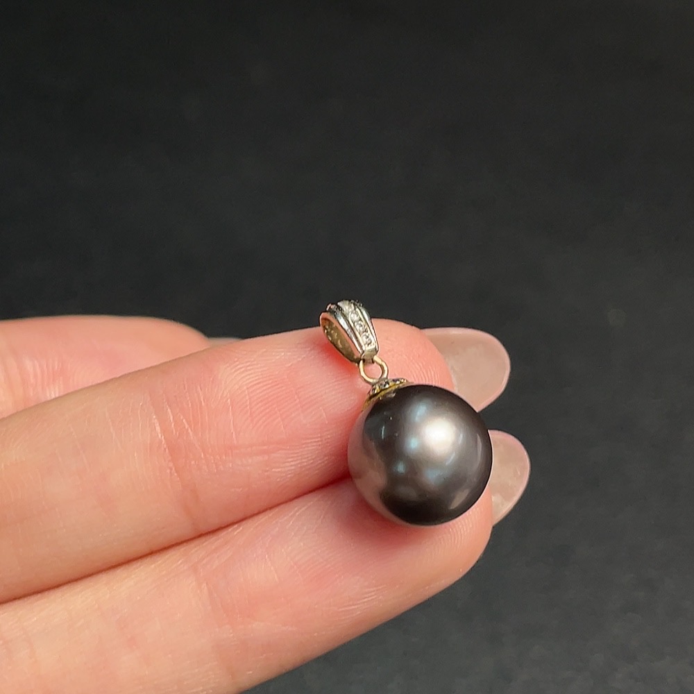 C32712561 Seawater Pearl Pendant Au37% Non-Diamond Total Weight Approx.2.42g Size 11.1mm