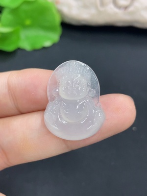 F46562737 翡翠佛牌挂件 货品总重约3.3克