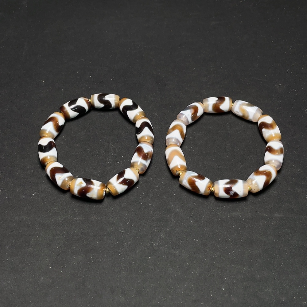W33937133 『Tibetan Dzi Bead Bracelet, Non-Metal, Sell as a Lot』