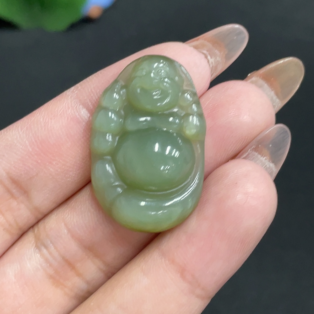 H32699776 Hetian Jade Pendant - Buddha, Total Weight Approx. 6.8g