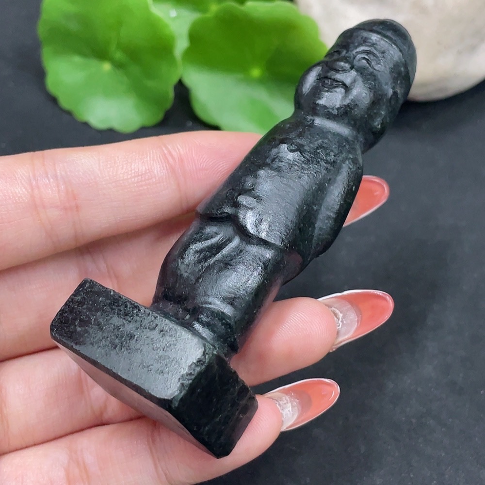 H35084232 Hetian Jade Ornament Shopkeeper Color Origin Undetermined Contains Other Mineral Components Total Weight Approximately 80g