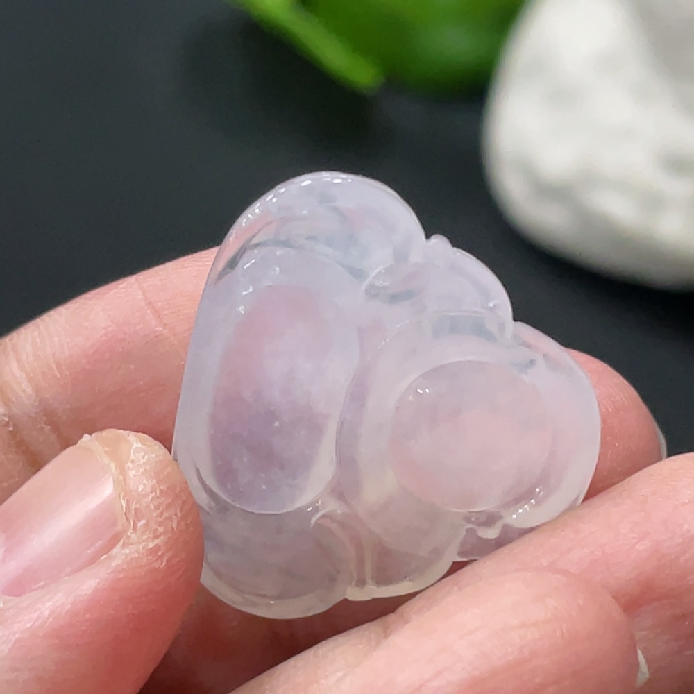 F33837252 Jadeite Buddha Pendant Inlaid Piece