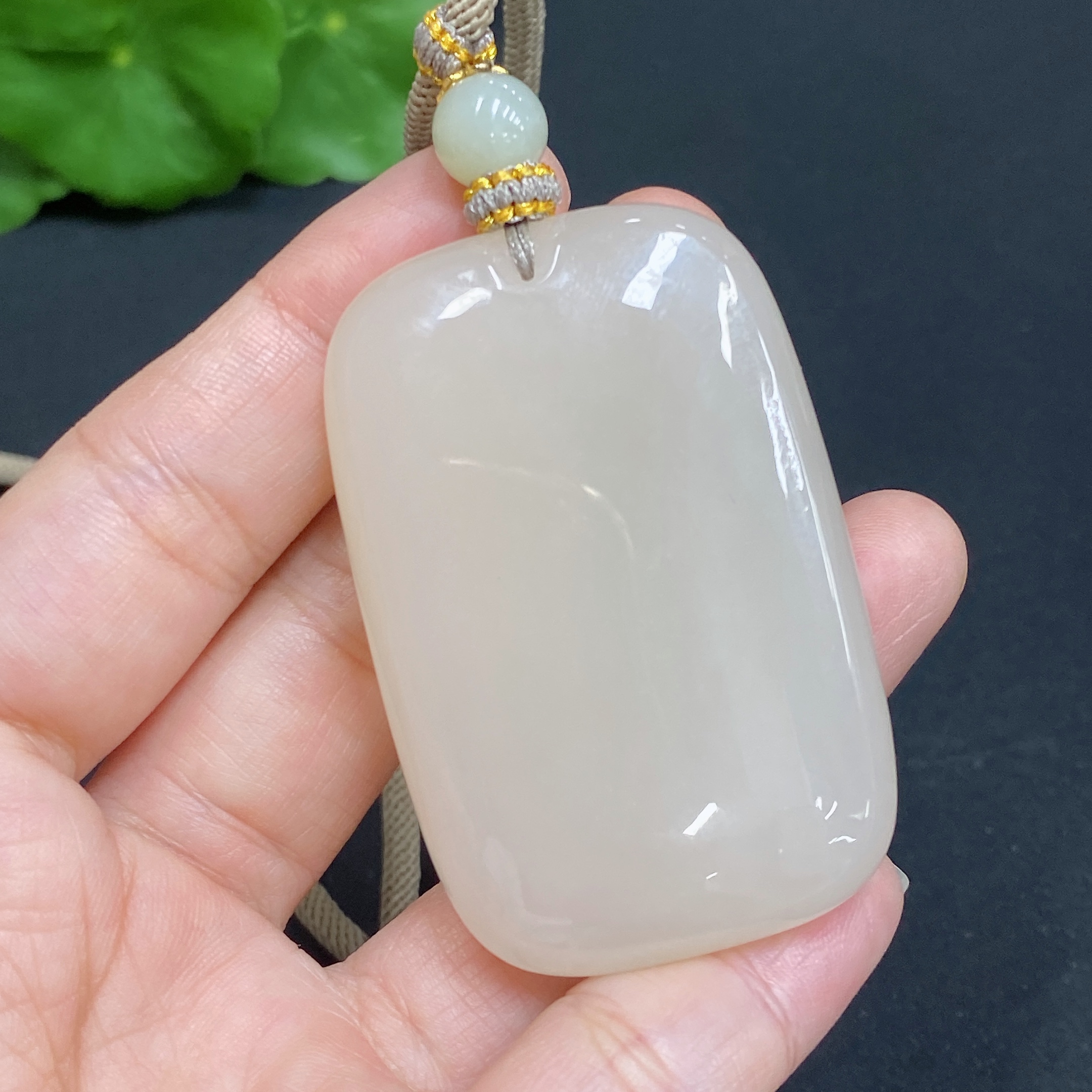 H34985551 Hetian Jade Pendant Plain Pendant Non-Gold