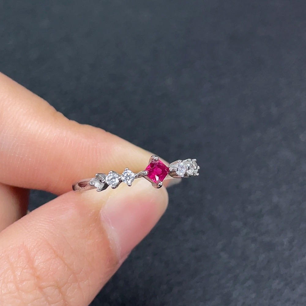 C33923276 Ruby Ring Non-Gold Adjustable Total Weight Approx.1.55g Stone 2.6mm