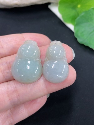 F39625373 翡翠葫芦挂件一手走