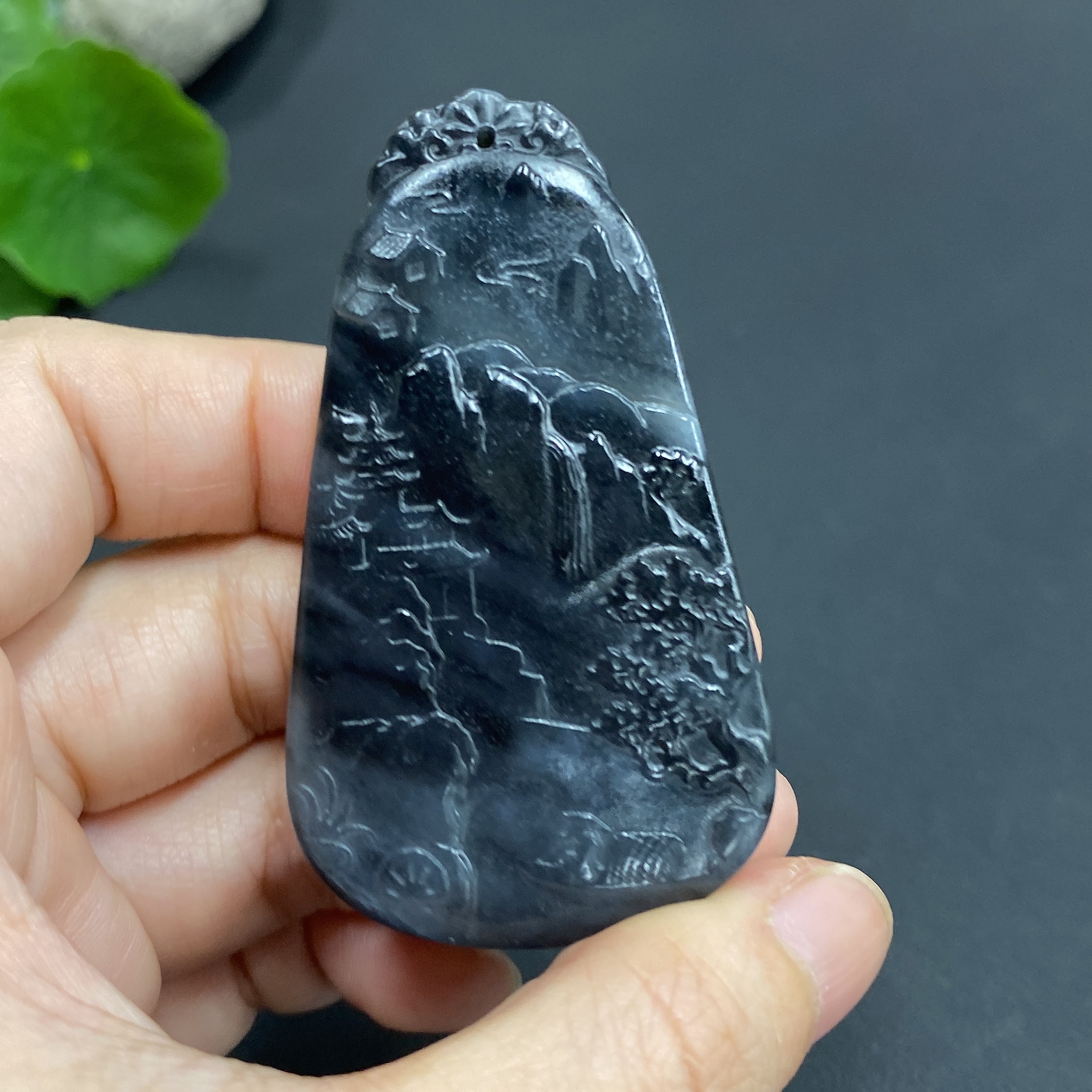 H19143105 Hetian Jade Pendant, Landscape Plaque, Total Weight Approx. 39.3g