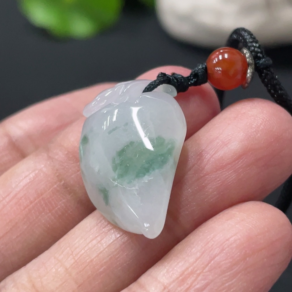 F30448954 Jadeite Fu Peach Pendant