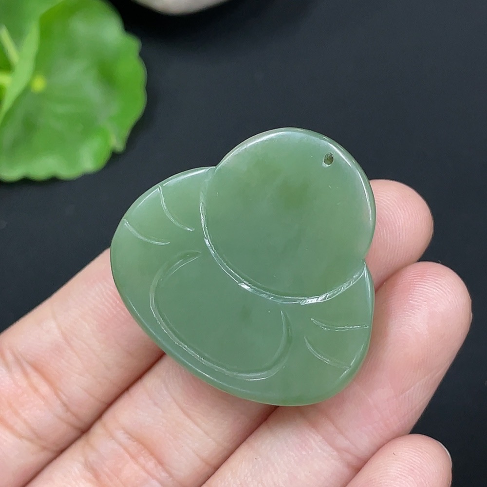 H27169747 Hetian Jade Pendant Buddha Total Weight Approx.13.9g