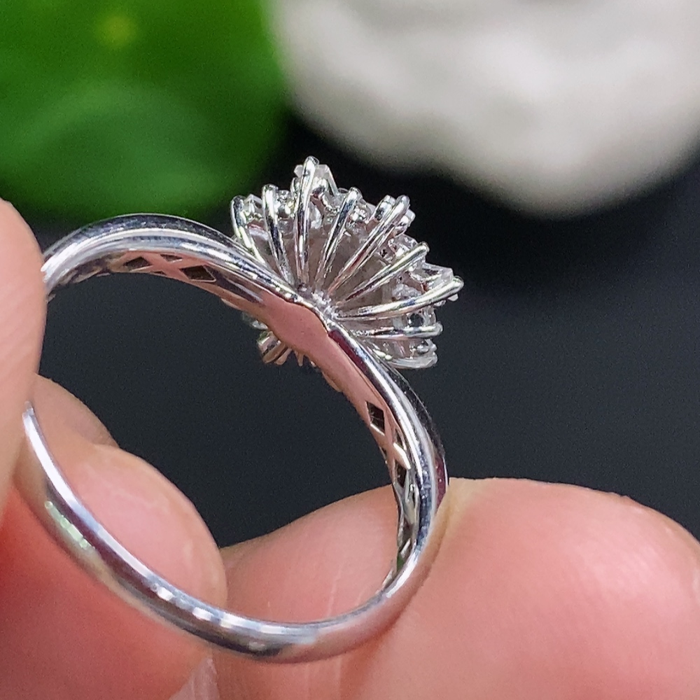 F33906130 Jadeite cabochon inlaid ring (37% gold content) size 13 total weight approx. 2.3g (non-diamond)