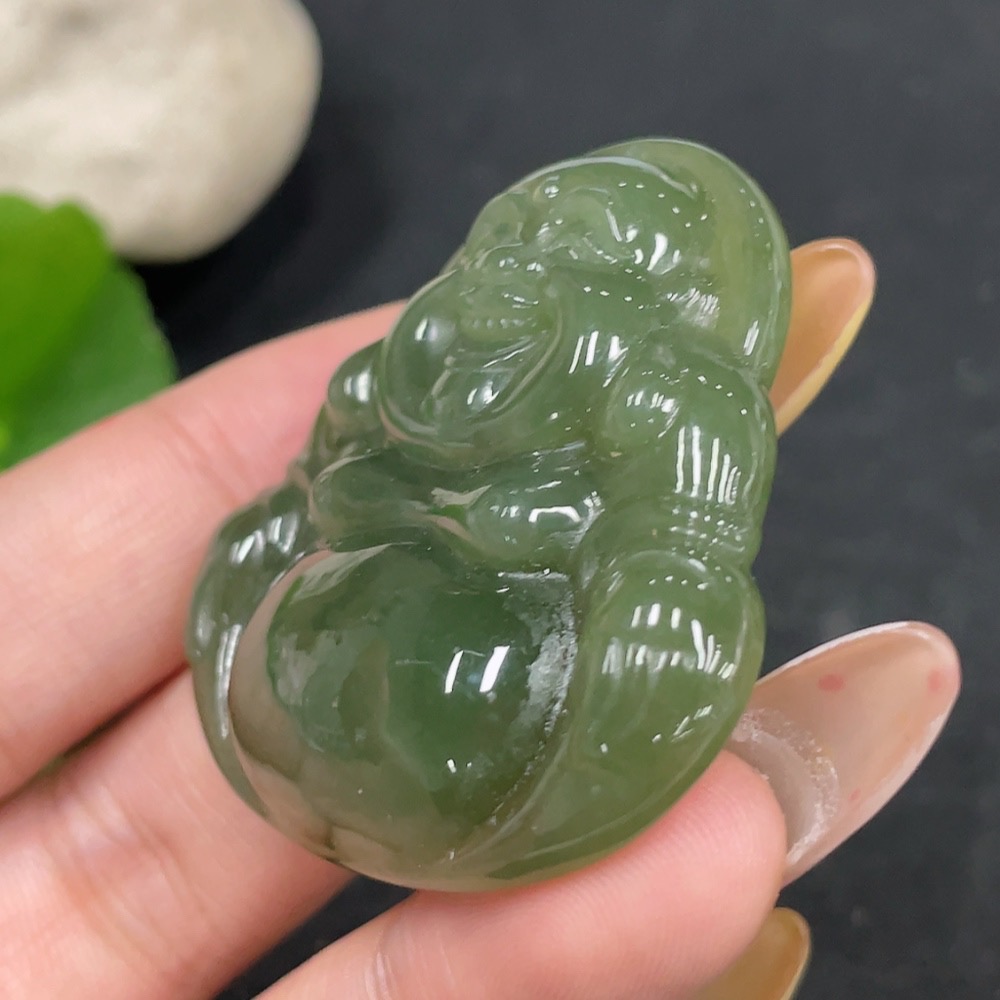 H32726176 Hetian Jade Pendant - Buddha Figure - Total Weight Approx. 25.7g