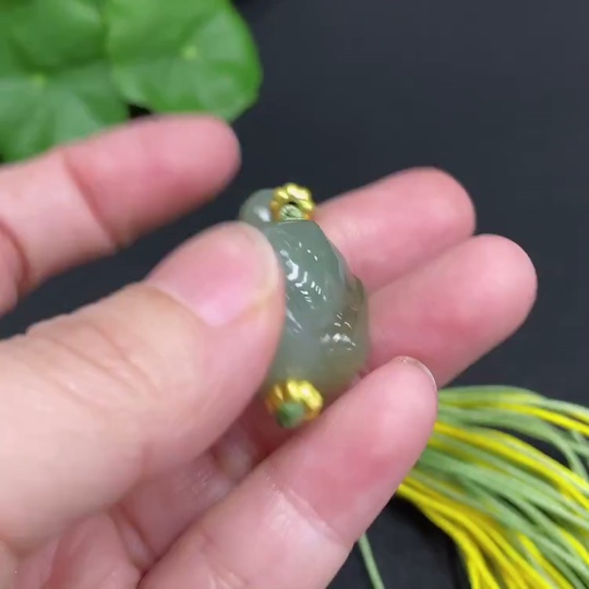 H34053041 Hetian Jade Pendant Cat Total Weight (including rope) Approx. 14.8g Accessories Not Hetian Jade