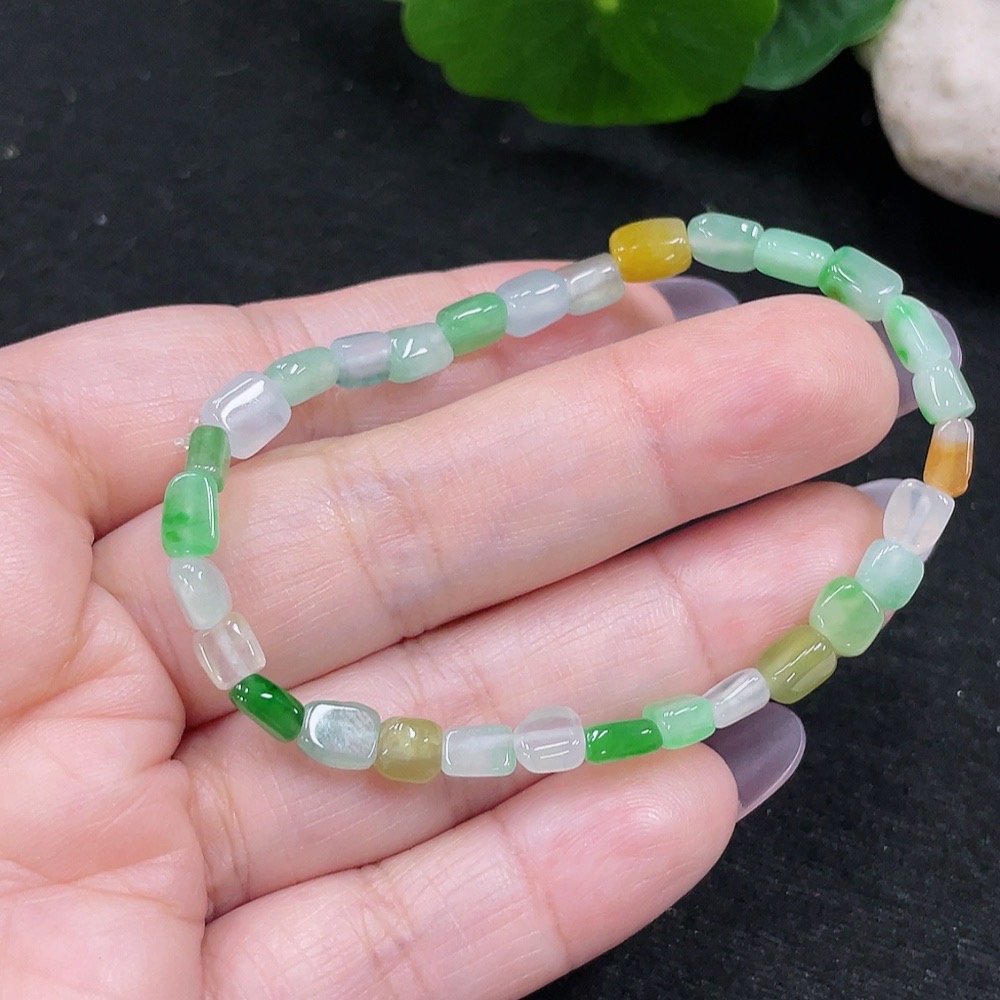 F34966052 Jadeite Bracelet Total Weight Approx. 5.82g Yellow Color Origin Undetermined