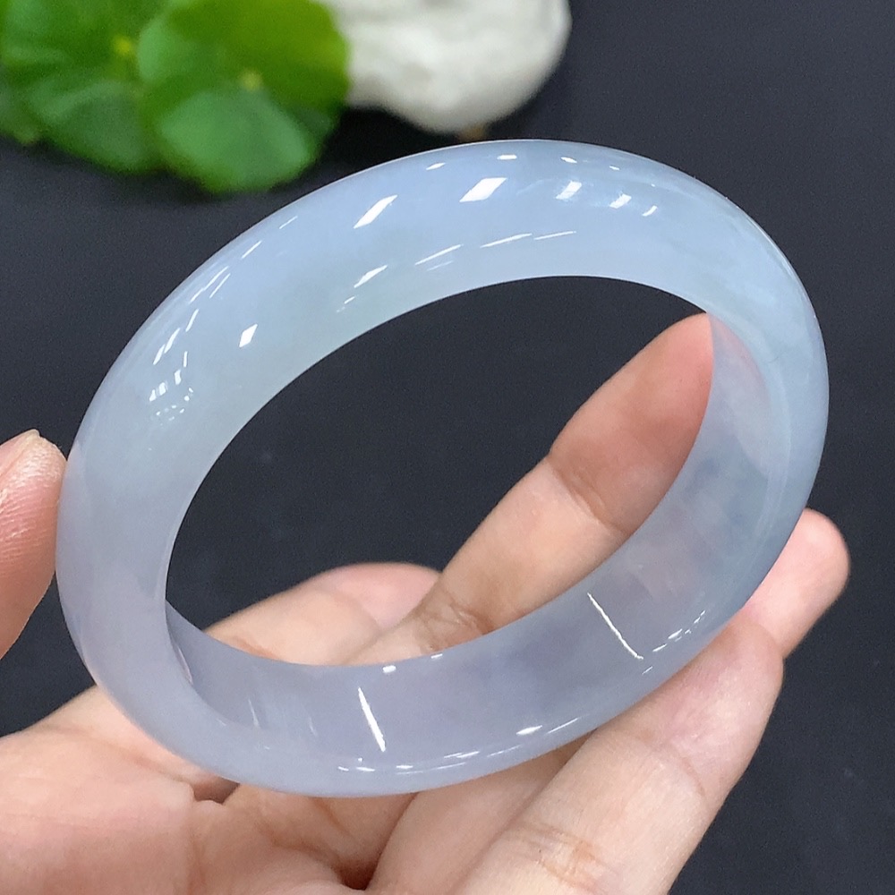 F28231836 Jadeite Round Bangle Size 54.6 Total Weight Approx. 54.3g