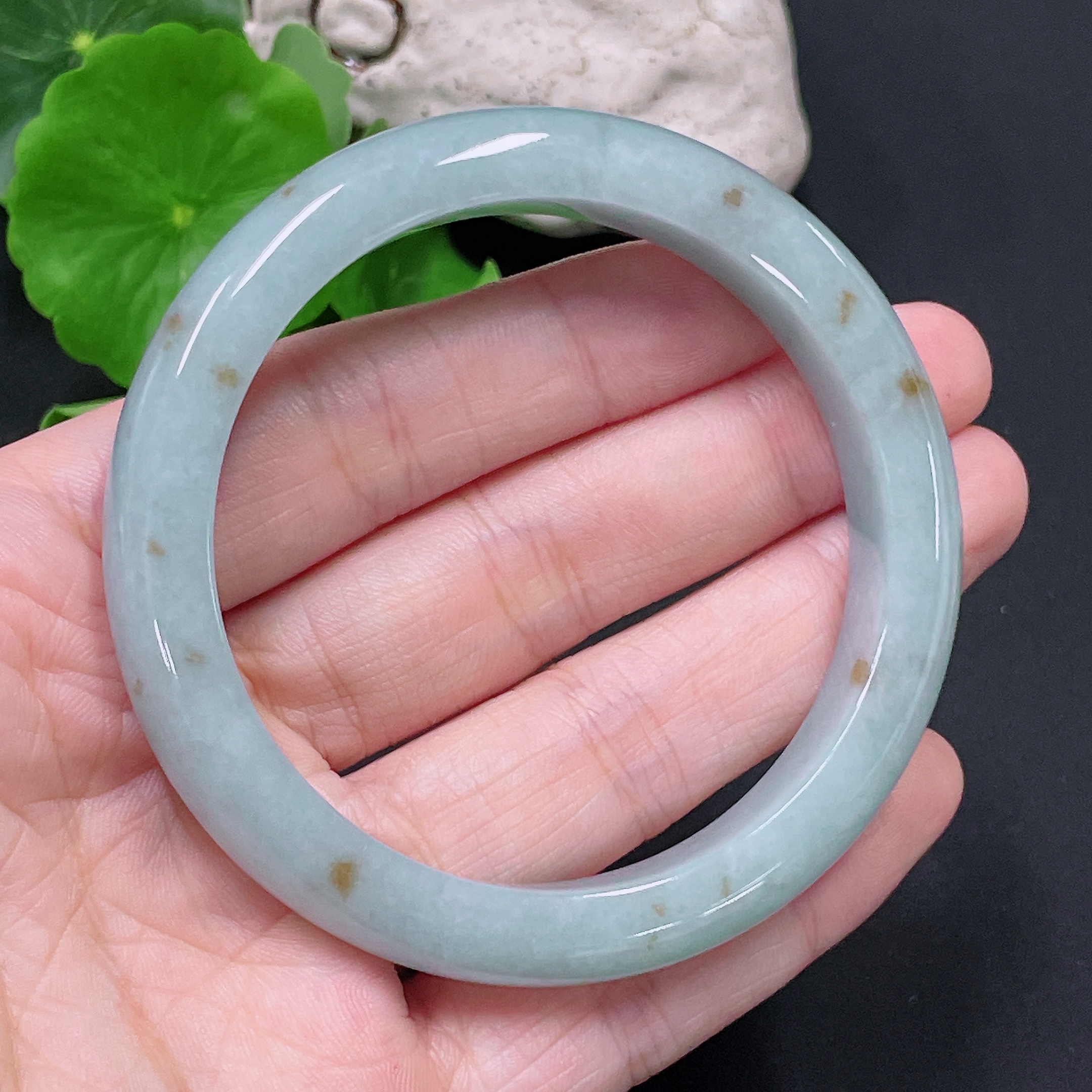 F33865491 Jadeite Round Bangle, Circumference 56.7, Total Weight Approx. 54g