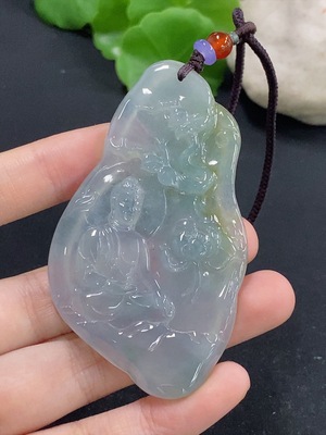 F46548277 翡翠佛牌挂件 货品总重约33.64g