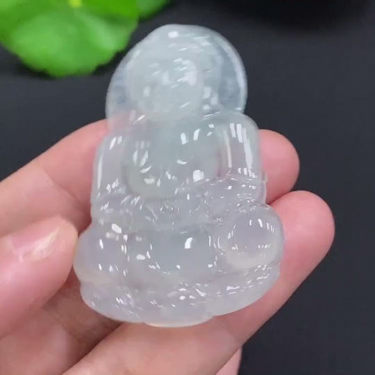 F31622672 Jadeite Guanyin Pendant Total Weight Approx.16.4g