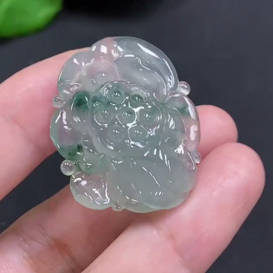 F34962893 Jadeite Blooming Wealth Pendant