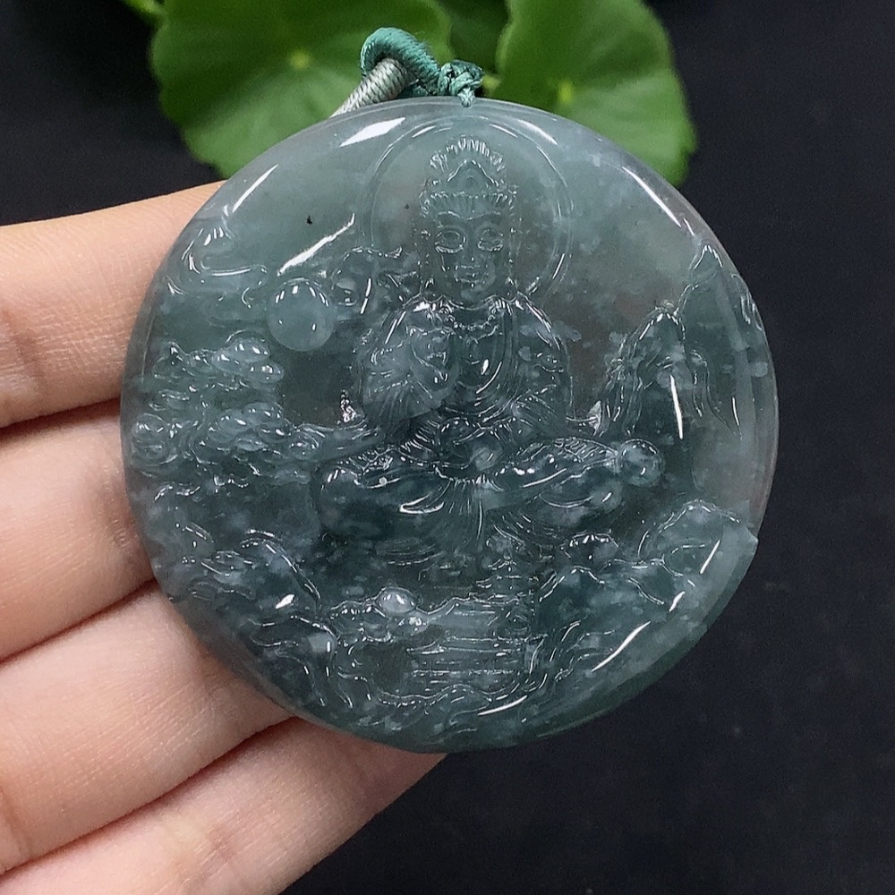 F29426852 Jadeite Guanyin Pendant, Total Weight Approx. 33.6g