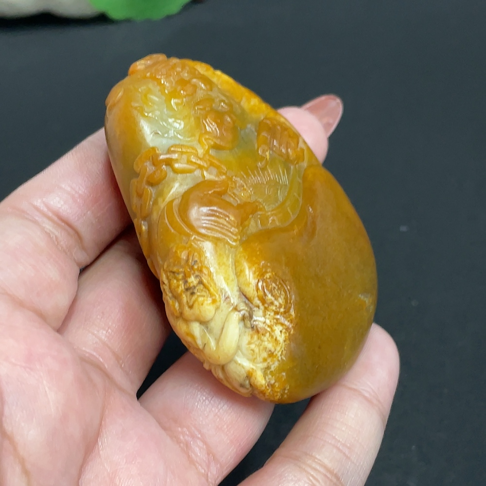 H34004002 Hetian Jade Pendant - Zhong Kui, Total Weight Approx. 90.5g, Contains Other Mineral Components, Undetermined Skin Color Formation