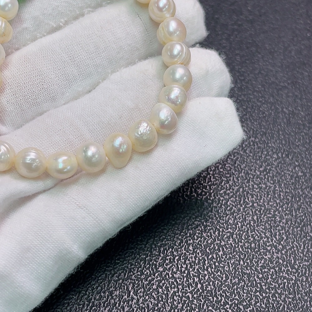 C33891308 Pearl Bracelet Non-Gold Stones May Be Non-Natural Total Weight Approx.13.33g Size About 7.5mm