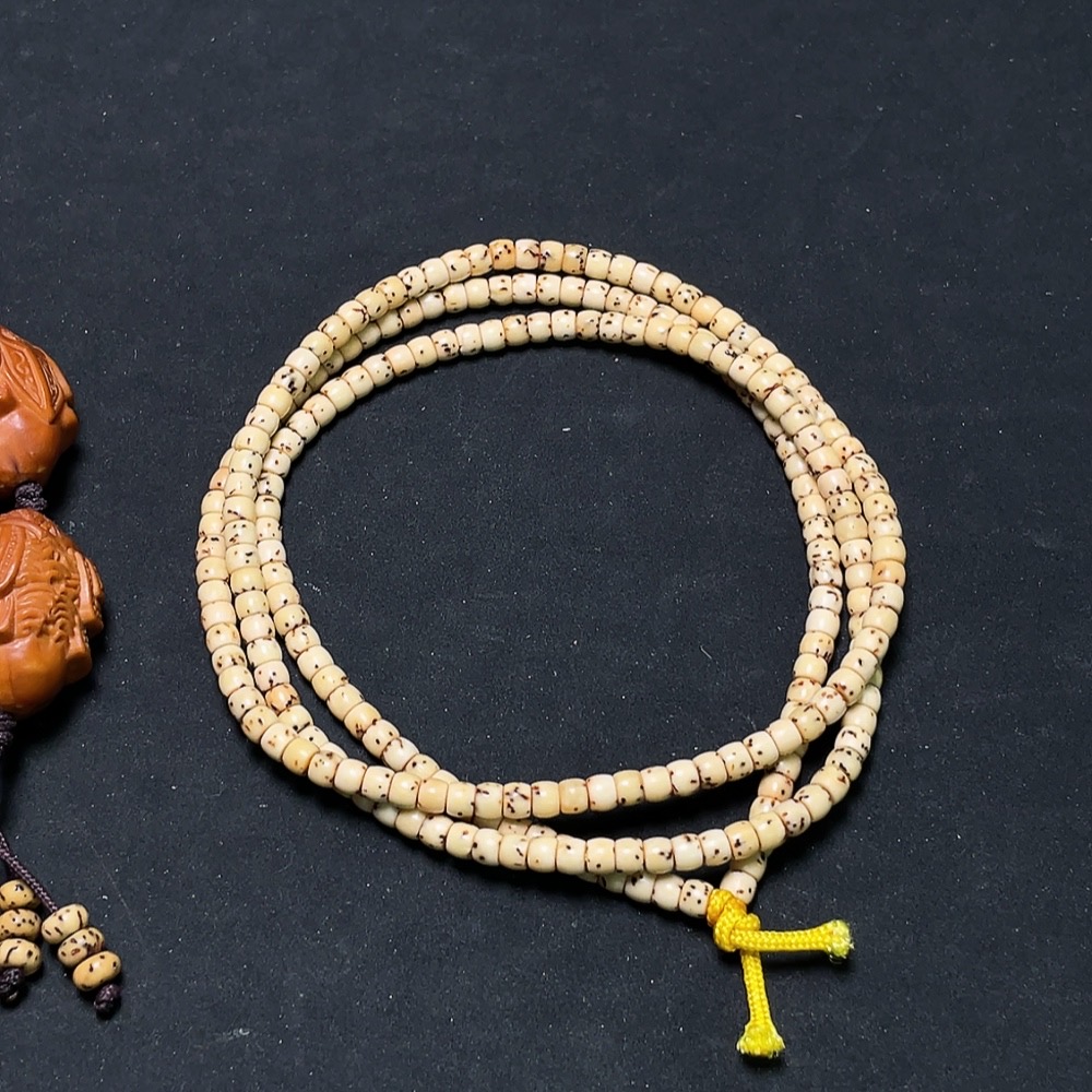 W33843943 Star and Moon Bodhi Long Strand + Olive Pit Bracelet (Sell as a Lot)