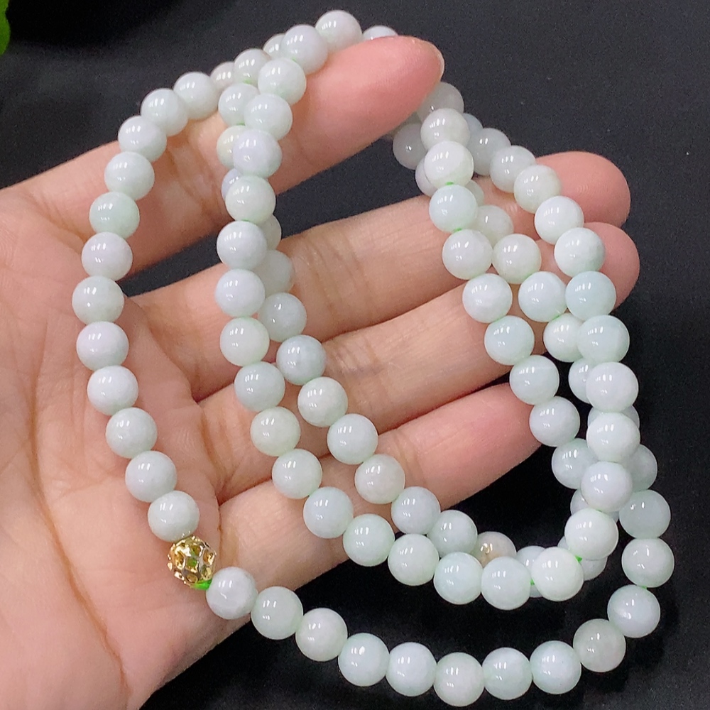 F32711364 Jadeite Bead Necklace Ring Sell as a Lot Non-Gold
