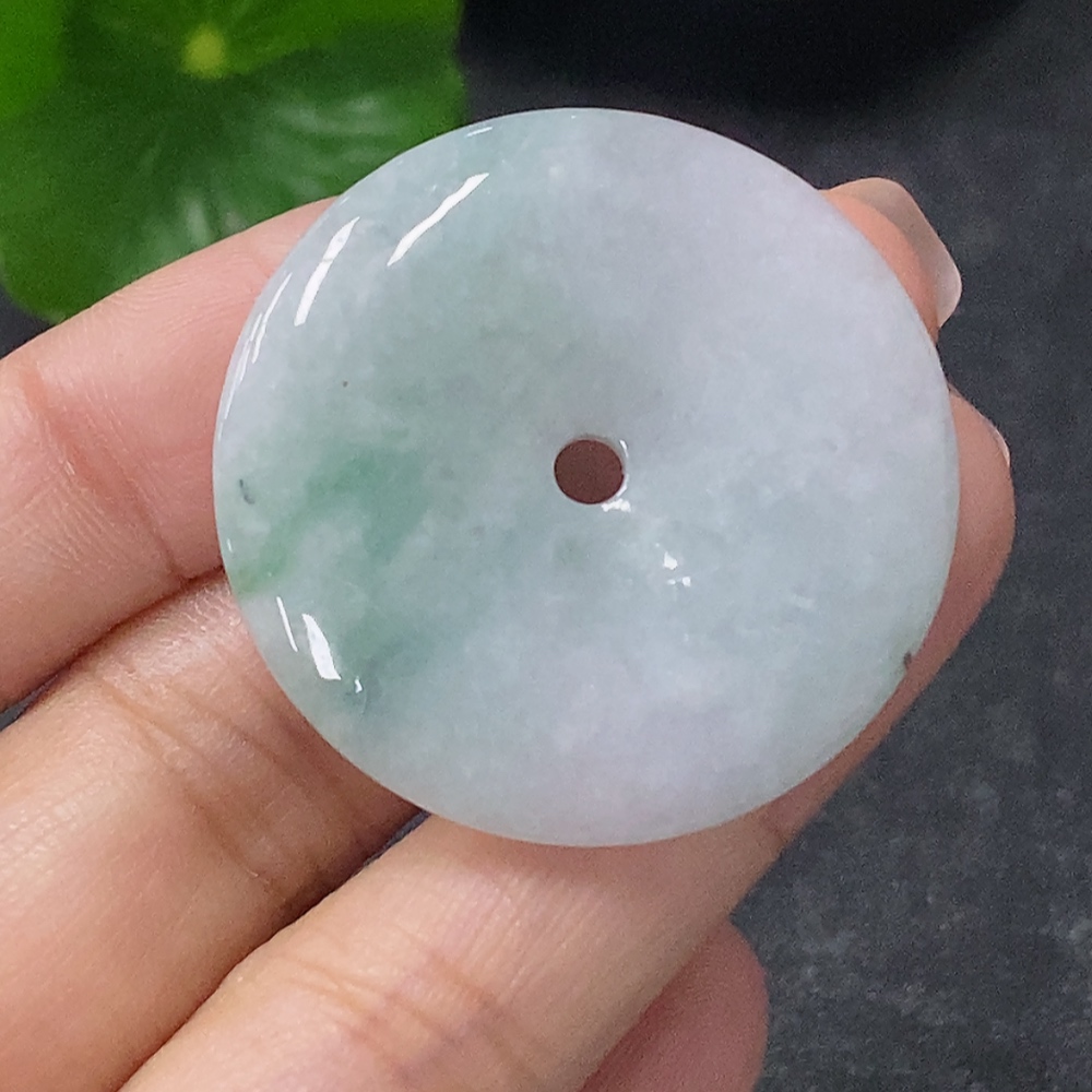 F34041938 Jadeite Pendant Peace Button Total Weight Approximately 11.8g