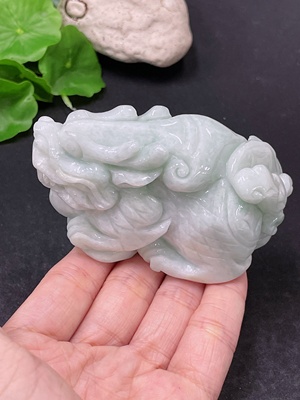 F34045992 Jadeite Pi Xiu Ornament Total Weight About 330.7g