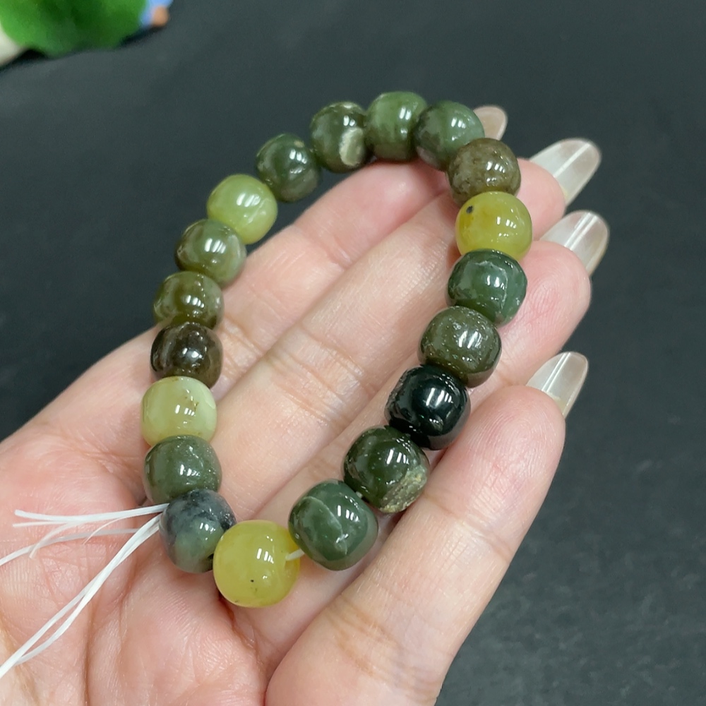 H29379711 Hetian Jade Bracelet, Approx. 9.8 mm, Total Weight Approx. 30.3g