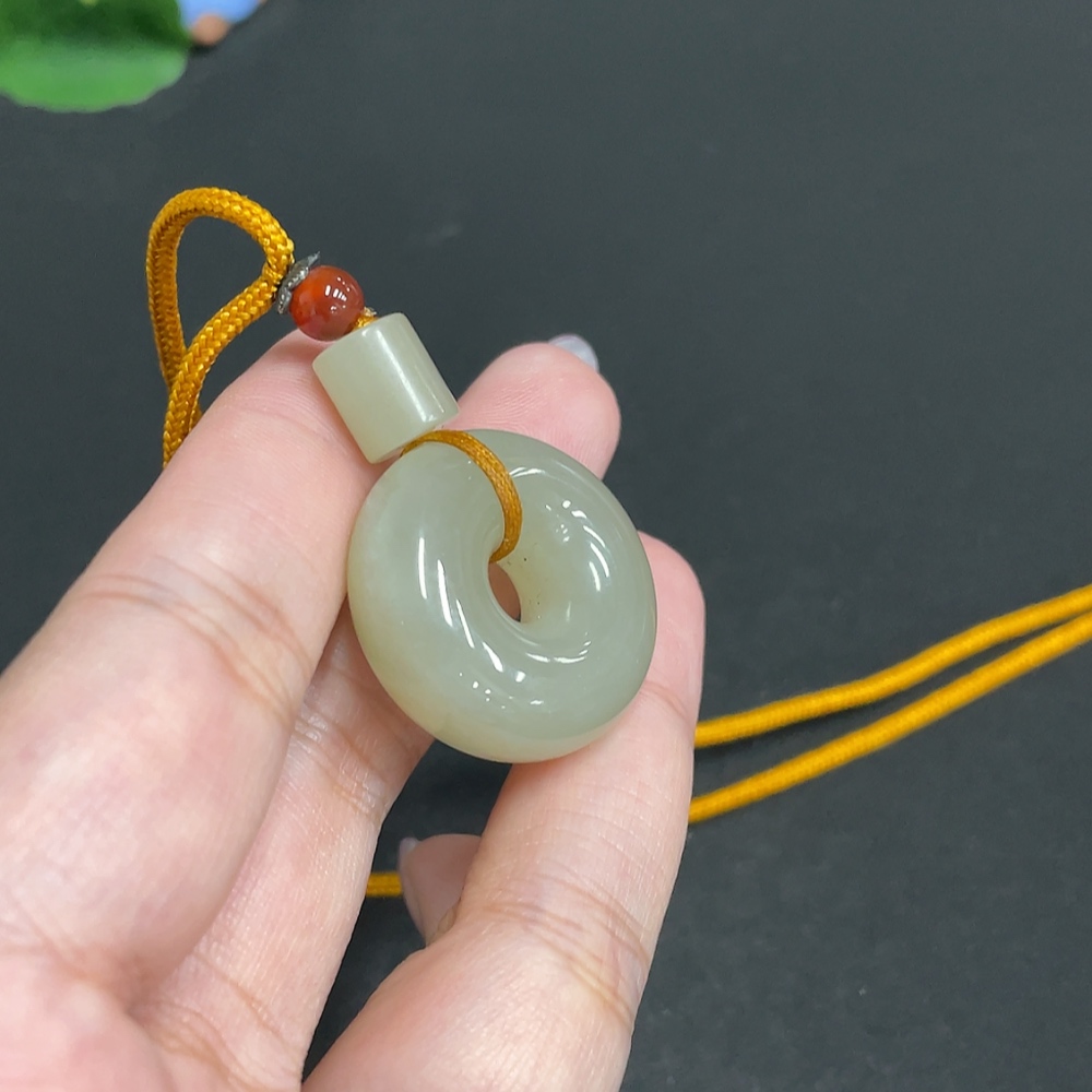 H32805446 Hetian Jade Pendant Donut
