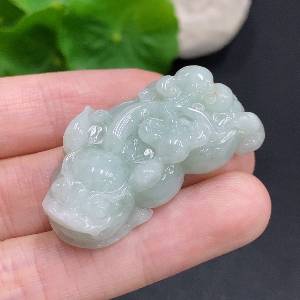 F31687983 Jadeite Pixiu Pendant, Total Weight Approximately 18.3g