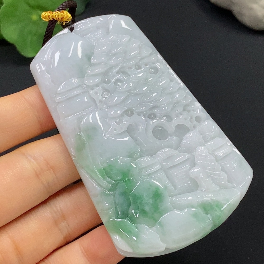 F22547798 Jadeite Landscape Pendant Total Weight 73.742g