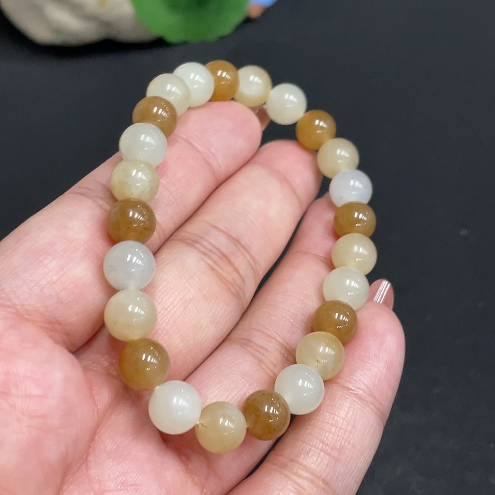 H34004024 Hetian Jade Bracelet, Approx. 7.7mm, Total Weight About 19g