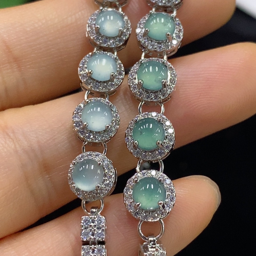 F34948773 Jadeite Inlaid Bracelet Non-Gold