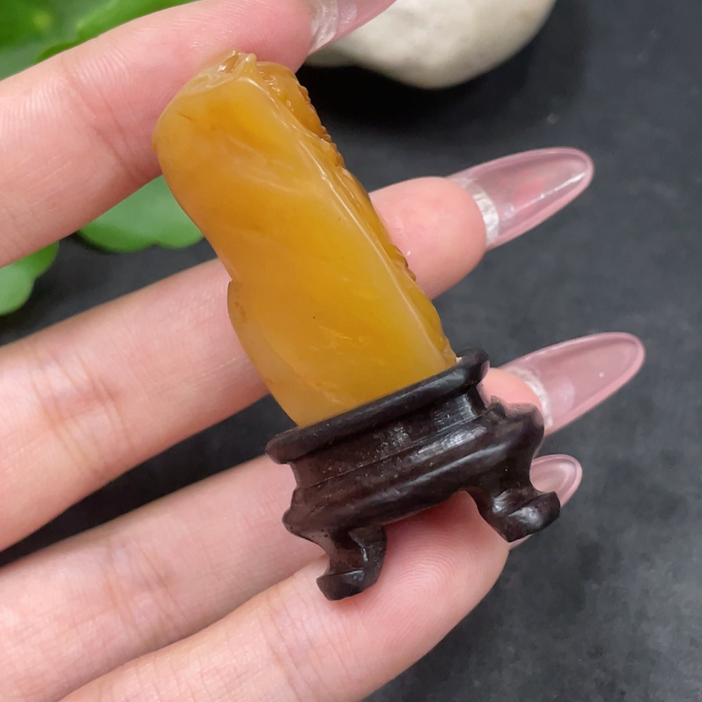 H33896653 Shoushan Stone Tian Huang Ornament - Buddha Figure - Total Weight Approx. 17.4g