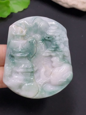 F31674119 Jadeite Pendant Landscape Total Weight Approx. 63.2g
