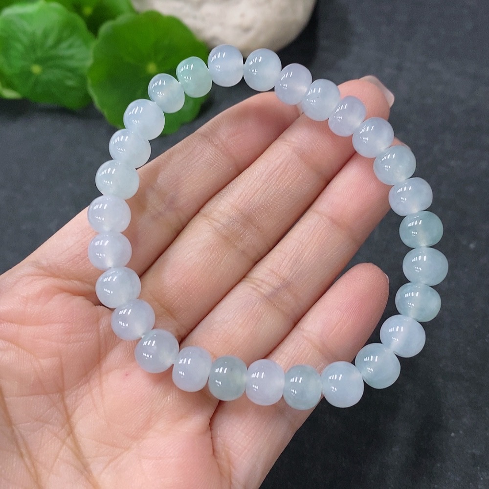F34043010 Jadeite Bead Bracelet Approx. 7.8mm Total Weight About 20.49g