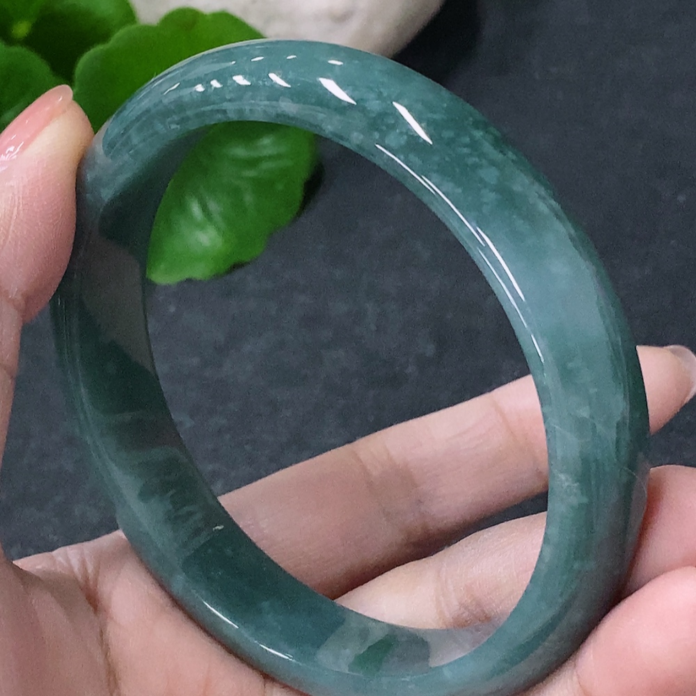 F34043699 Jadeite Round Bracelet Size 58mm Total Weight Approx. 44.22g