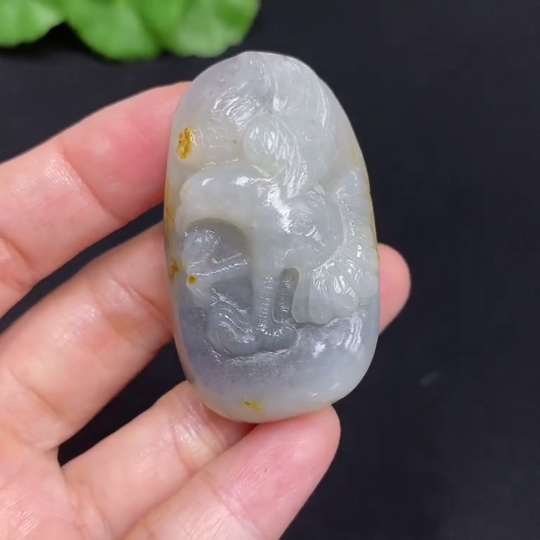H31693180 Hetian Jade Pendant - Great Achievements Ahead - Total weight approx. 30.4g - Undetermined skin color origin