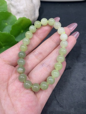 H33897886 Hetian Jade Bracelet Approx. 7.7mm Total Weight Approx. 17.7g