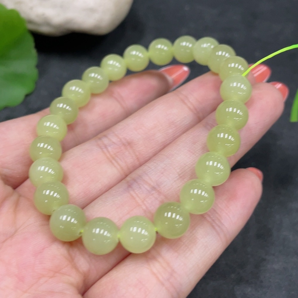 H34960163 Hetian Jade Bracelet Approx. 7.8mm Total Weight Approx. 17.8g