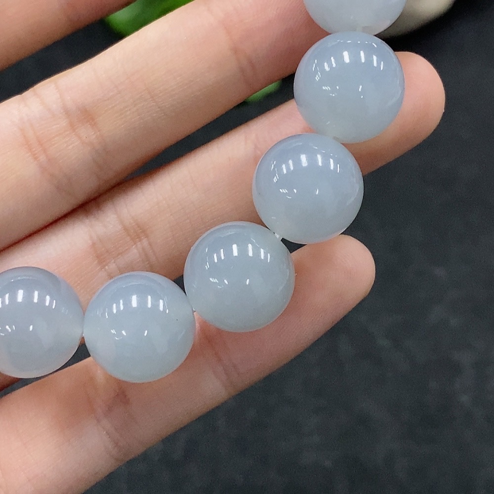 F34964944 Jadeite Beads Bracelet Approx. 13.5mm Total Weight Approx. 63.52g