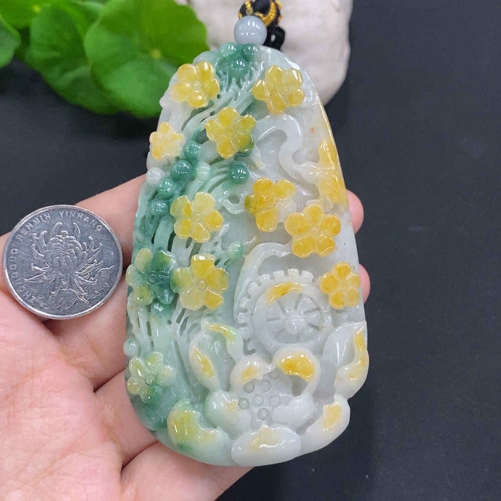 F29410325 JadeiteBlossom Prosperity Pendant