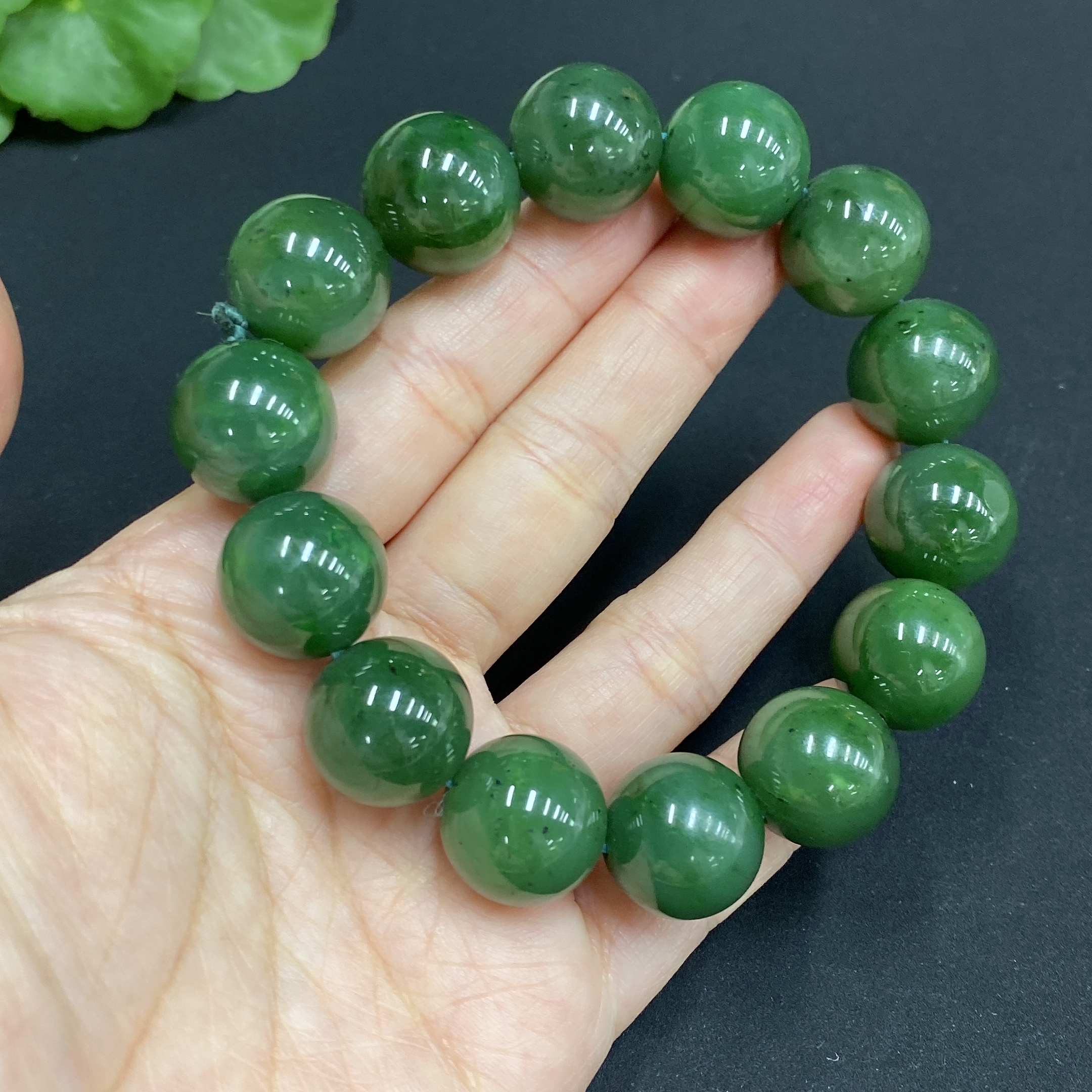 H34986415 Hetian Jade Jasper Bracelet, Approx. 15.6mm, Total Weight Approx. 87.1g
