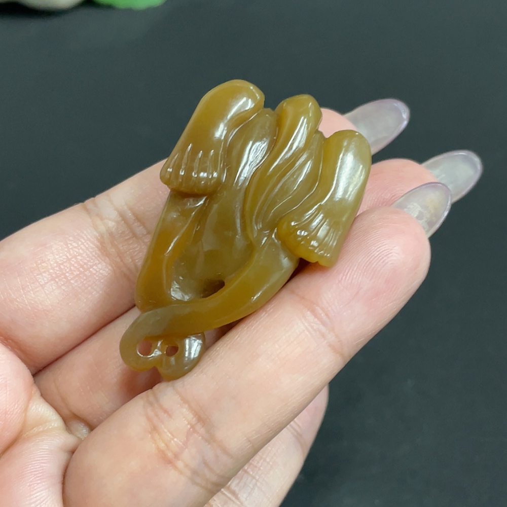 H34971752 Hetian Jade Pendant    Monkey    Total Weight: Approx. 30.4g