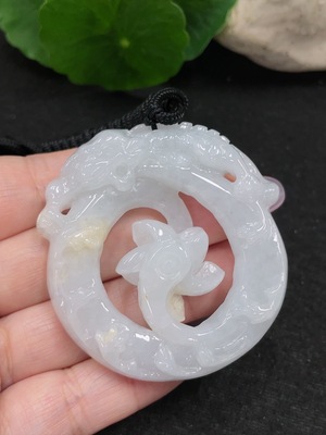 F34966148 Jadeite Pendant Total Weight Approx. 38.8g (including rope weight)