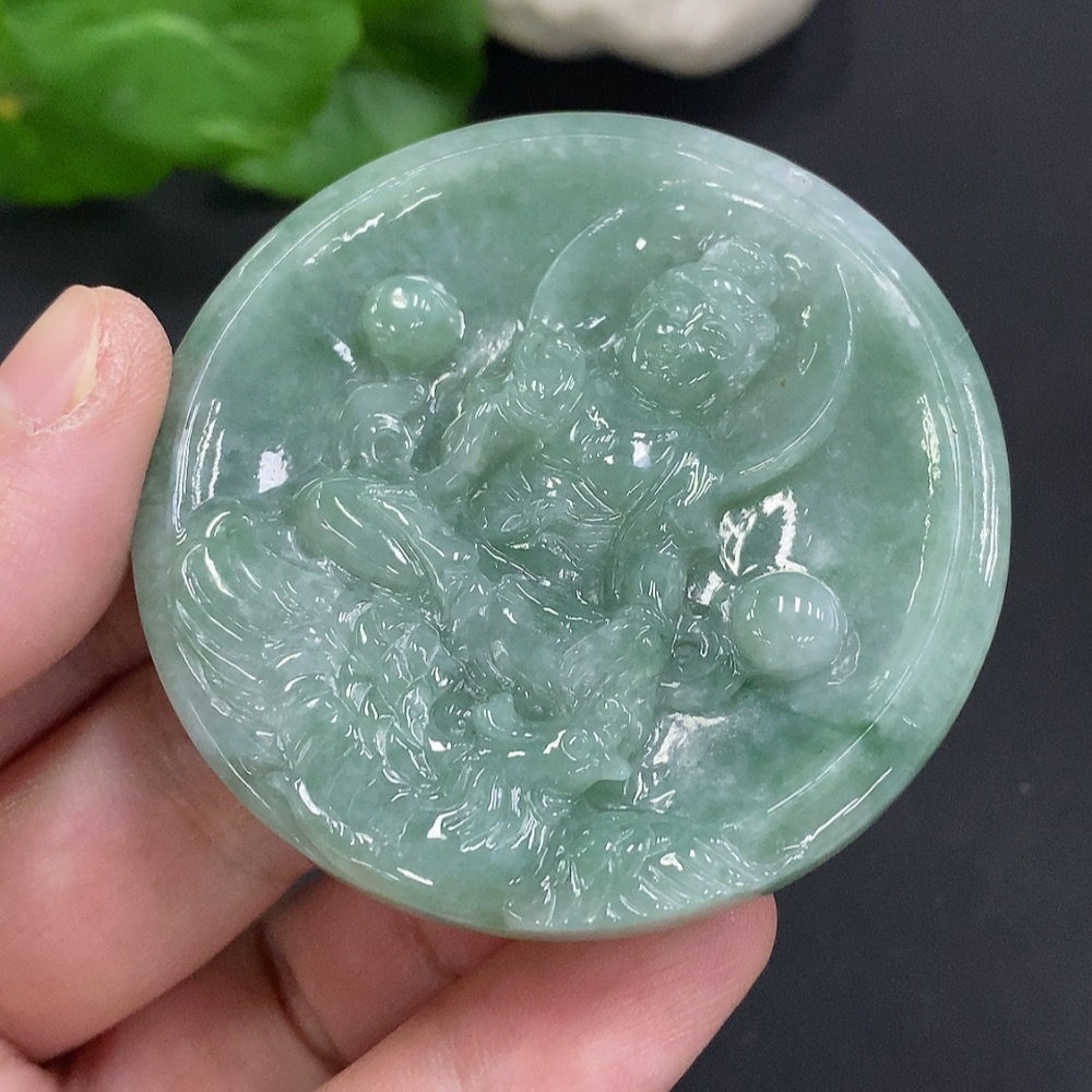 F35157466 Jadeite Guanyin Pendant Total Weight Approx. 42g