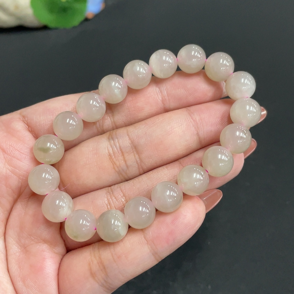 H34973220 Hetian Jade Bracelet, Approx. 9.7 mm, Total Weight Approx. 28.6g